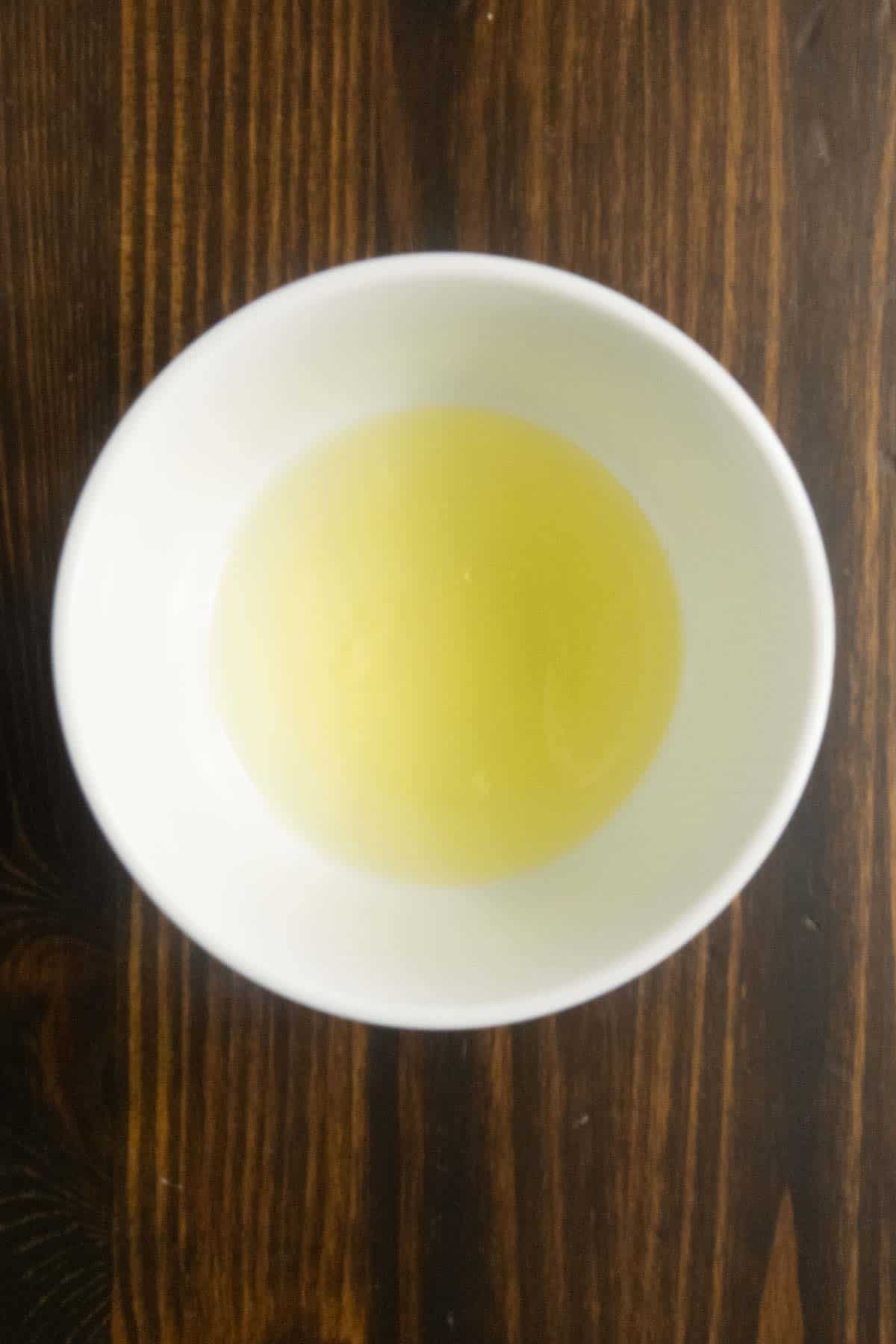 Egg white in a bowl.