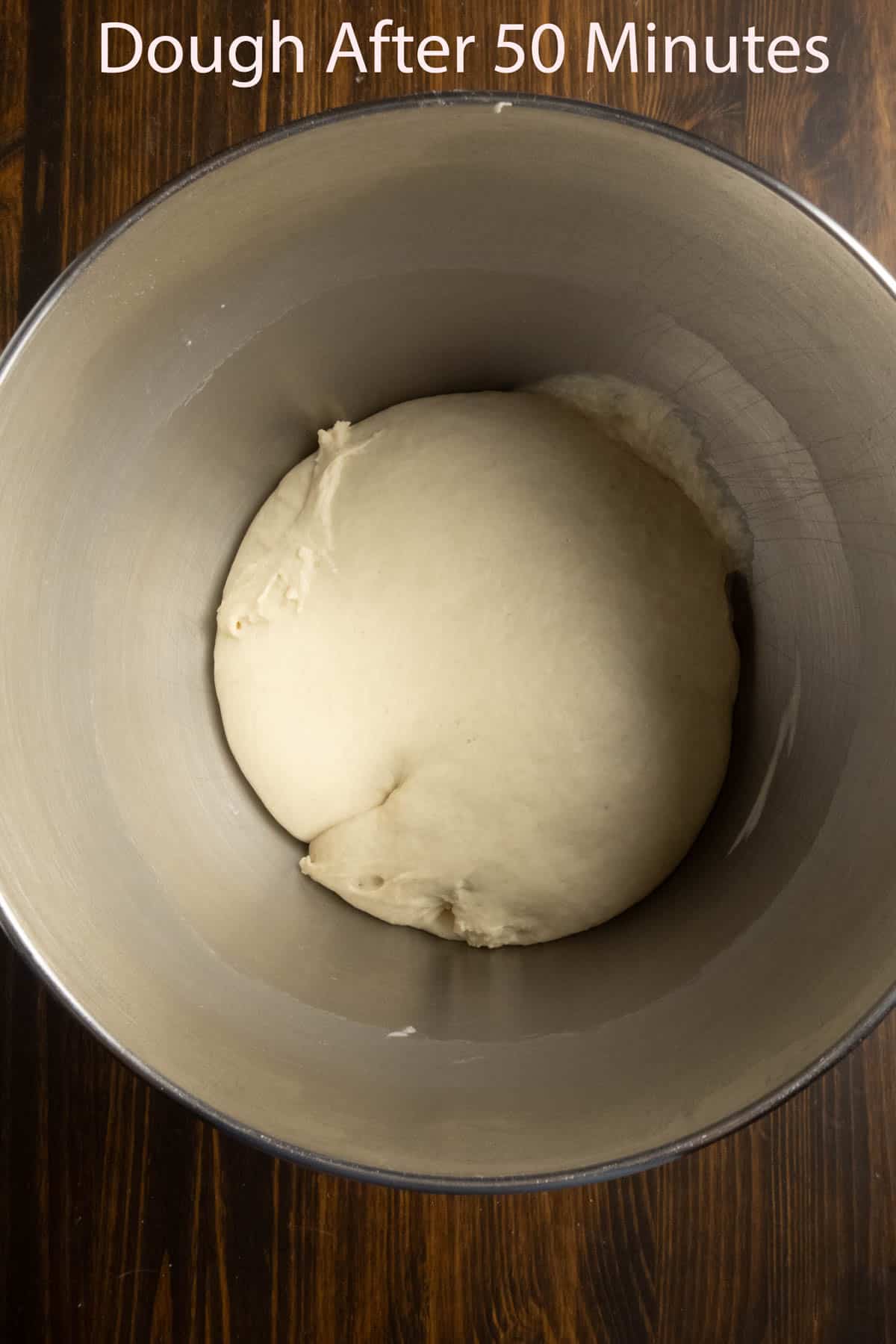 Risen ciabatta dough.