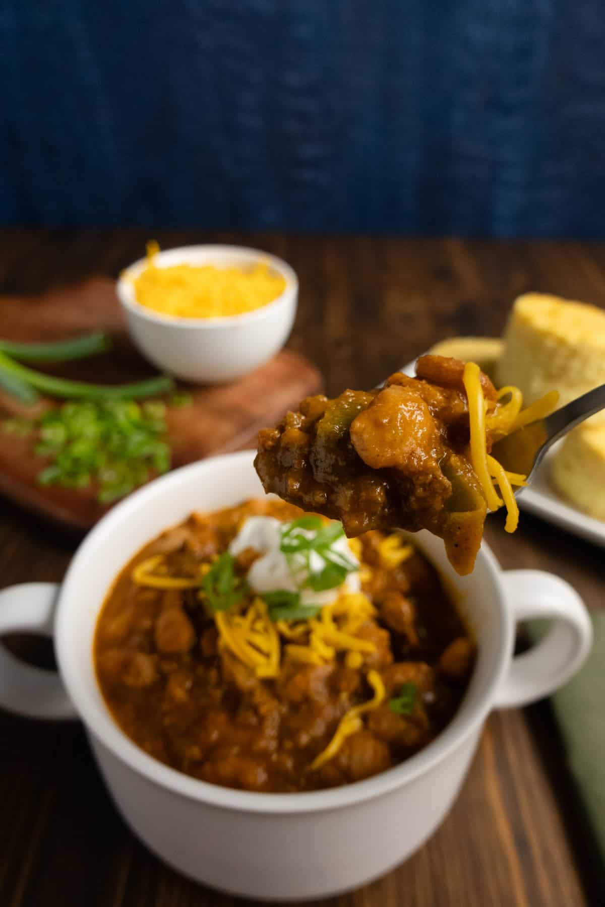 Spoonful of chili.