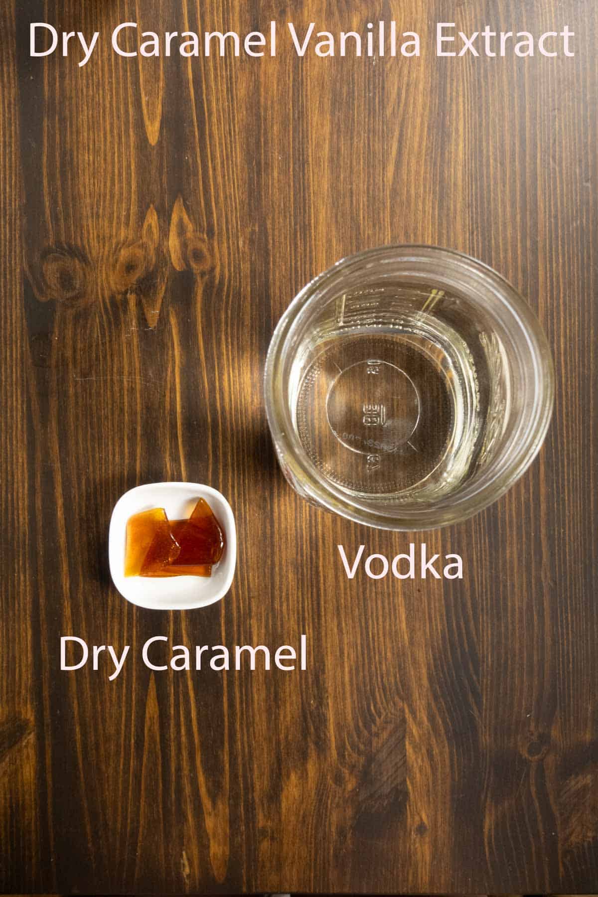 Dry caramel and vodka.