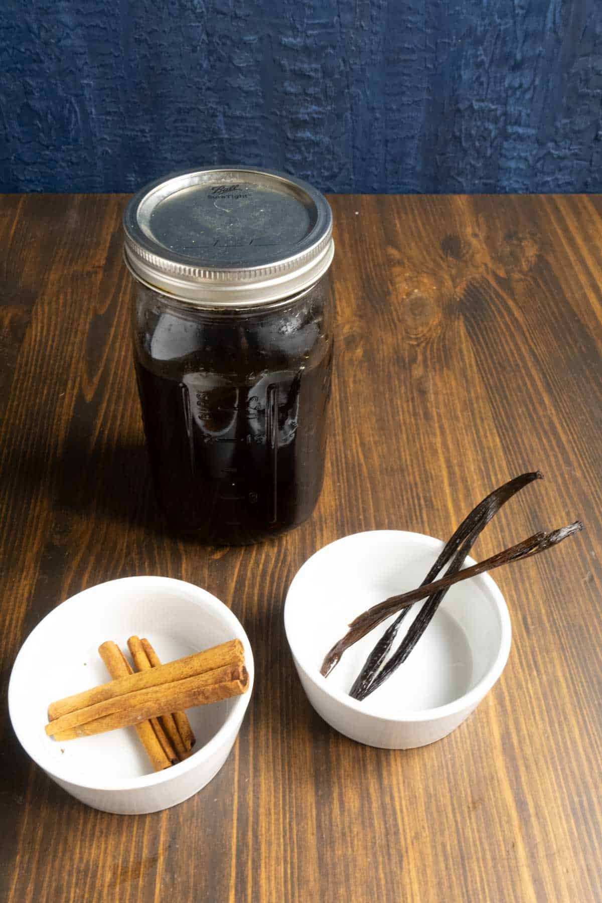 Finished cinnamon vanilla extract.