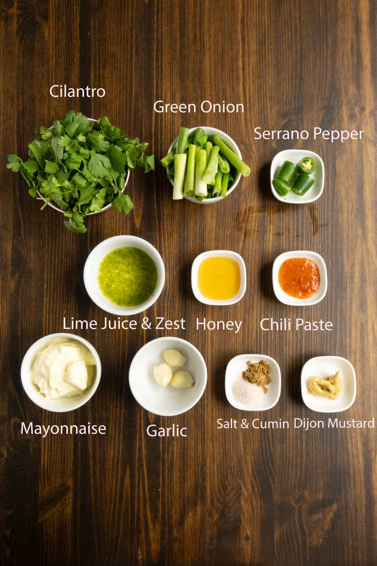 Ingredient shot for the green sauce.